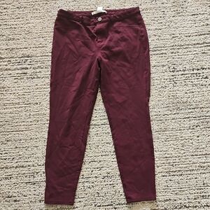 LC Lauren Conrad Burgundy Skinny Pants
